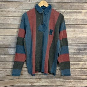 Vintage Body Equip Long Sleeve Polo Shirt